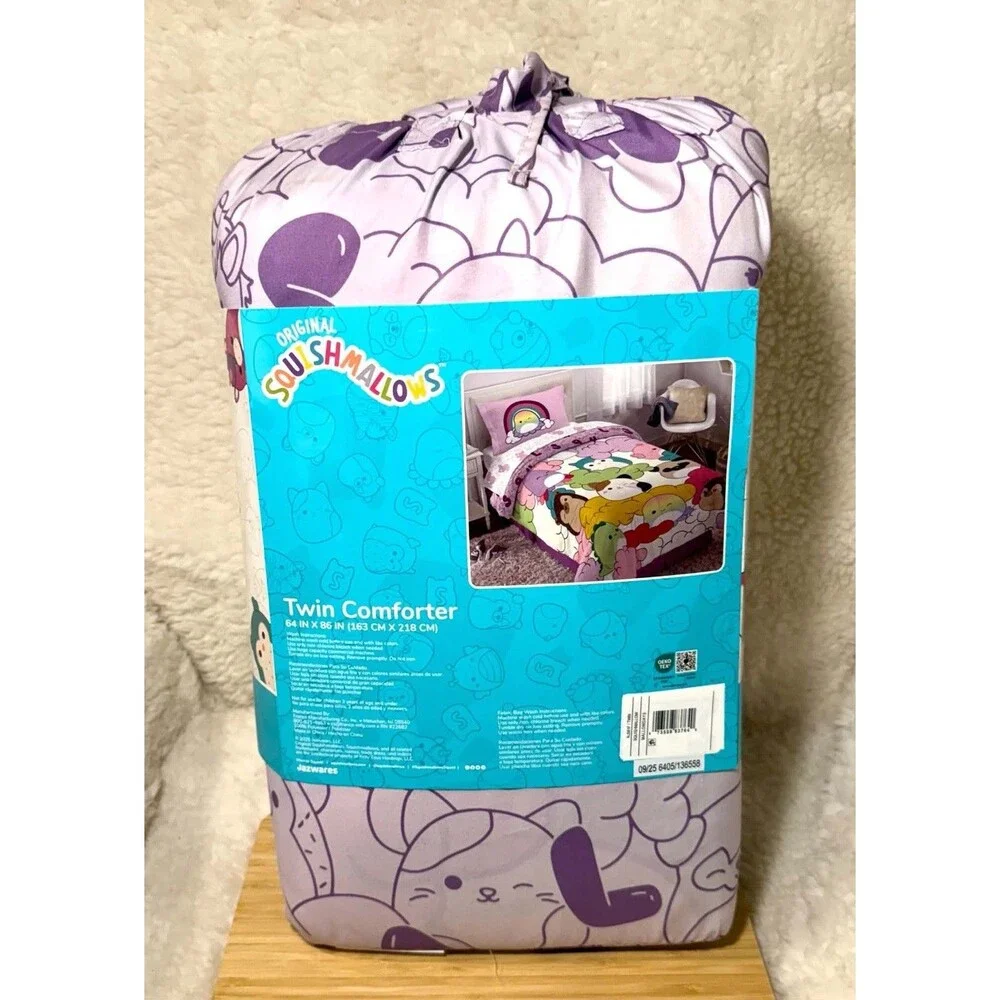 Squishmallows Twin Reversible Kids Comforter Plush Blanket NEW